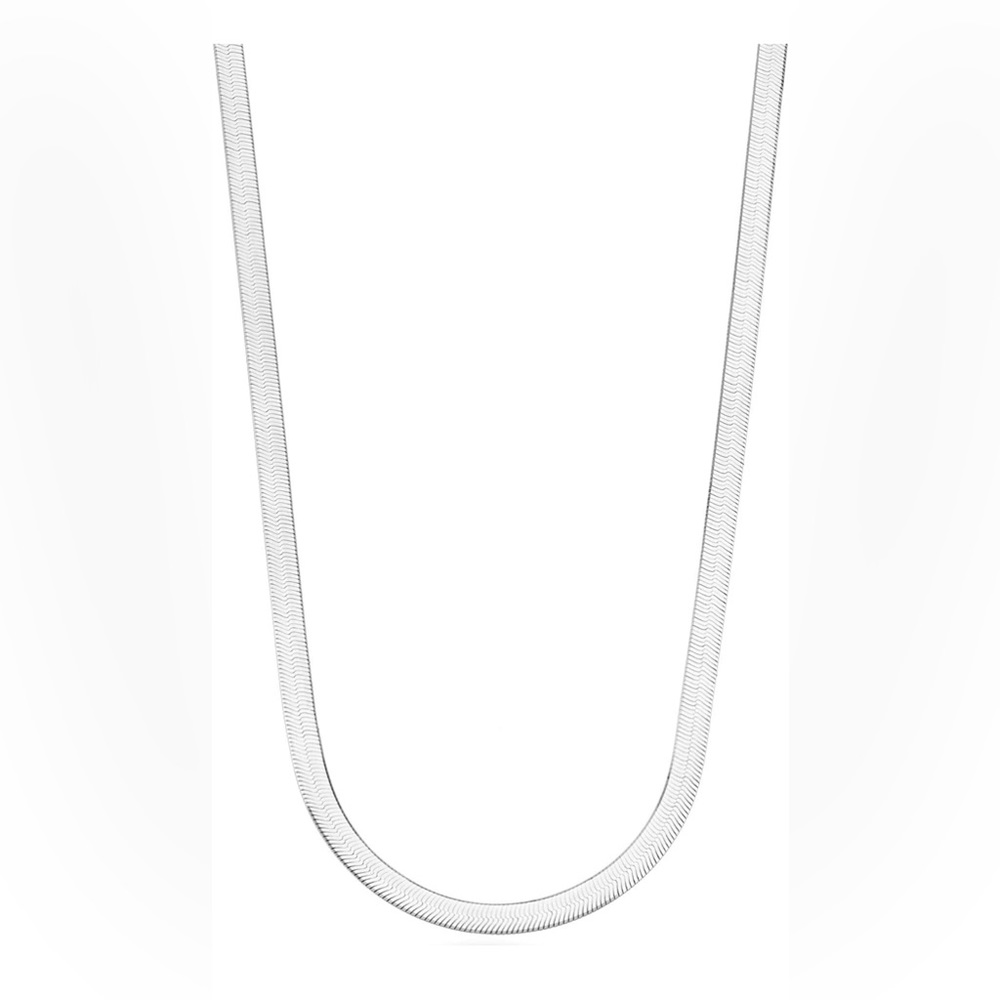 Miabella 925 Sterling Silver 4.5mm Flexible Flat Herringbone Chain Made in Italy